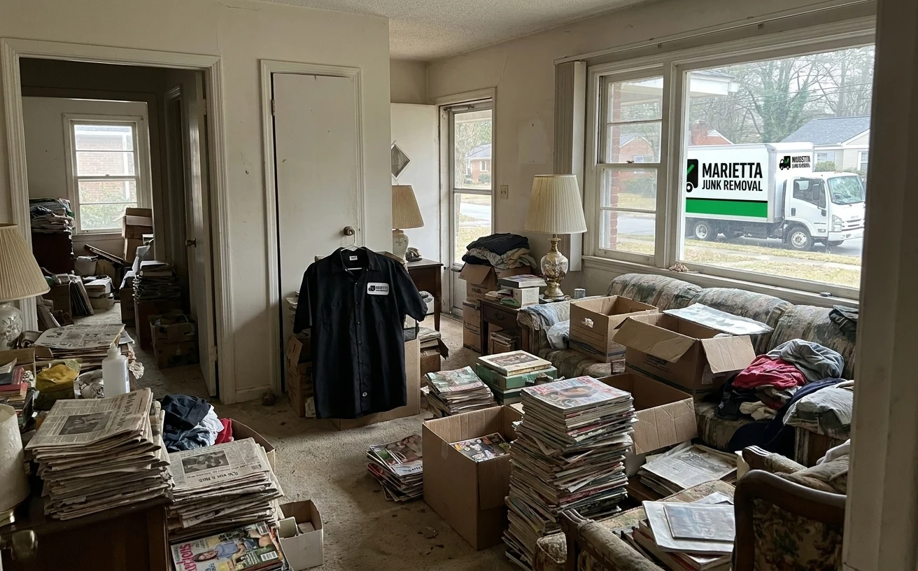Estate property filled with belongings before a Marietta Junk Removal cleanout