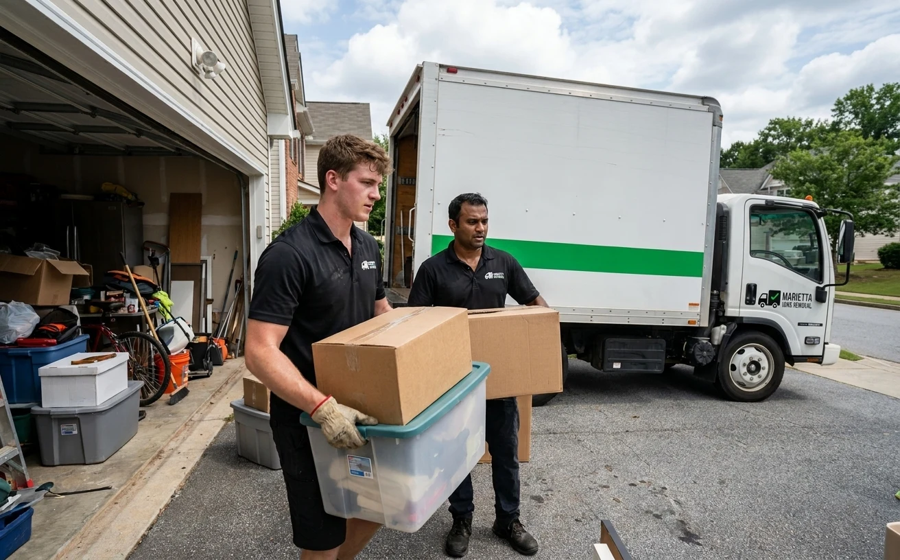 Junk removal and hauling at a Kennesaw, Georgia home